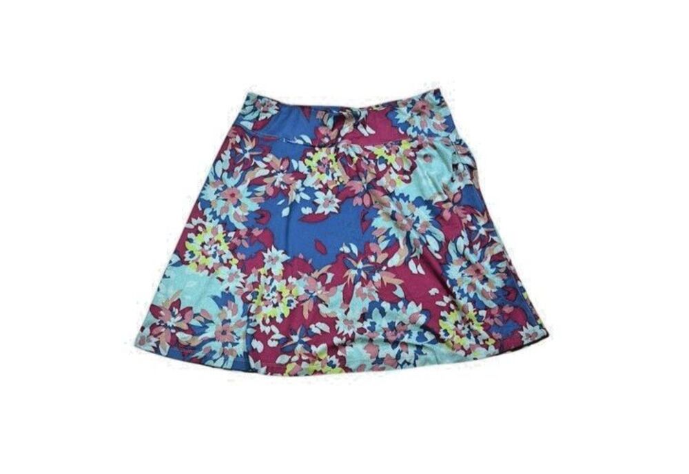 REI Floral Print A Line Skirt Northway Hidden Pocket Womens Size Medium Stretch